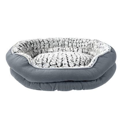 Petvart Fluffy Calming Pet Bed – Machine Washable Plush Anti-Anxiety Bed (Medium Size)