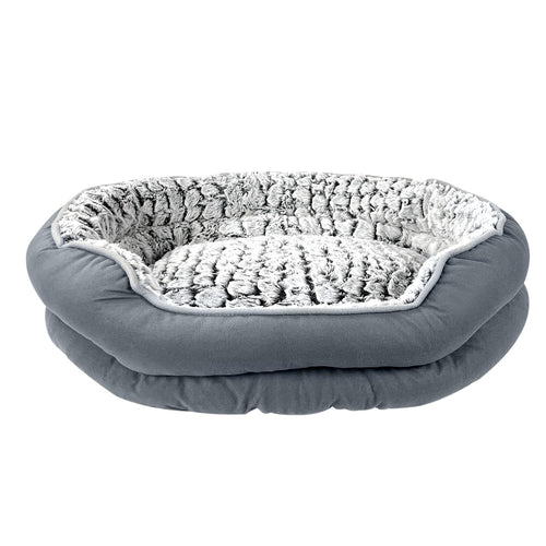 Petvart Fluffy Calming Pet Bed – Machine Washable Plush Anti-Anxiety Bed (Medium Size)