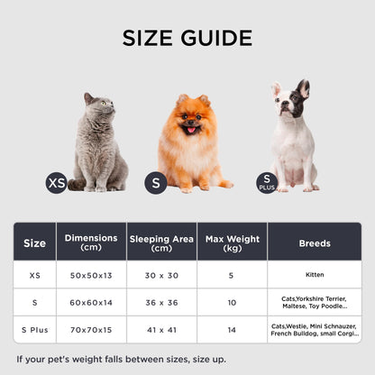 Petvart Large Round Calming Cat Bed 50cm – Washable Fluffy Anti-Anxiety Bed for Cats & Small Dogs